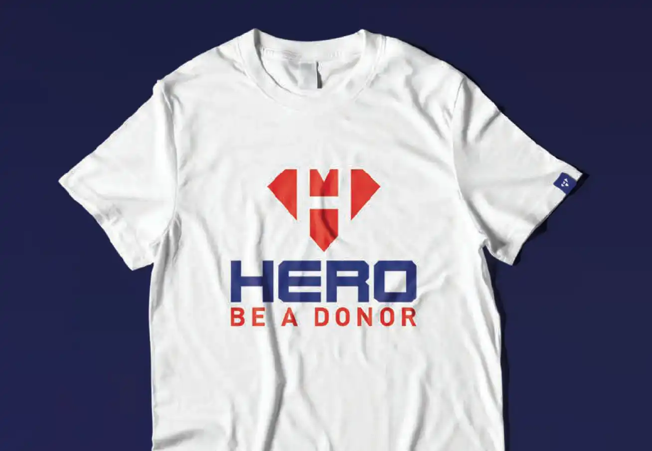 Hero, Be a Donor: Mobile Screen Mockup
