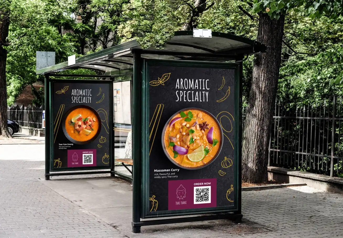 Thai Thani Restaurant Branding: Stationary Mockup